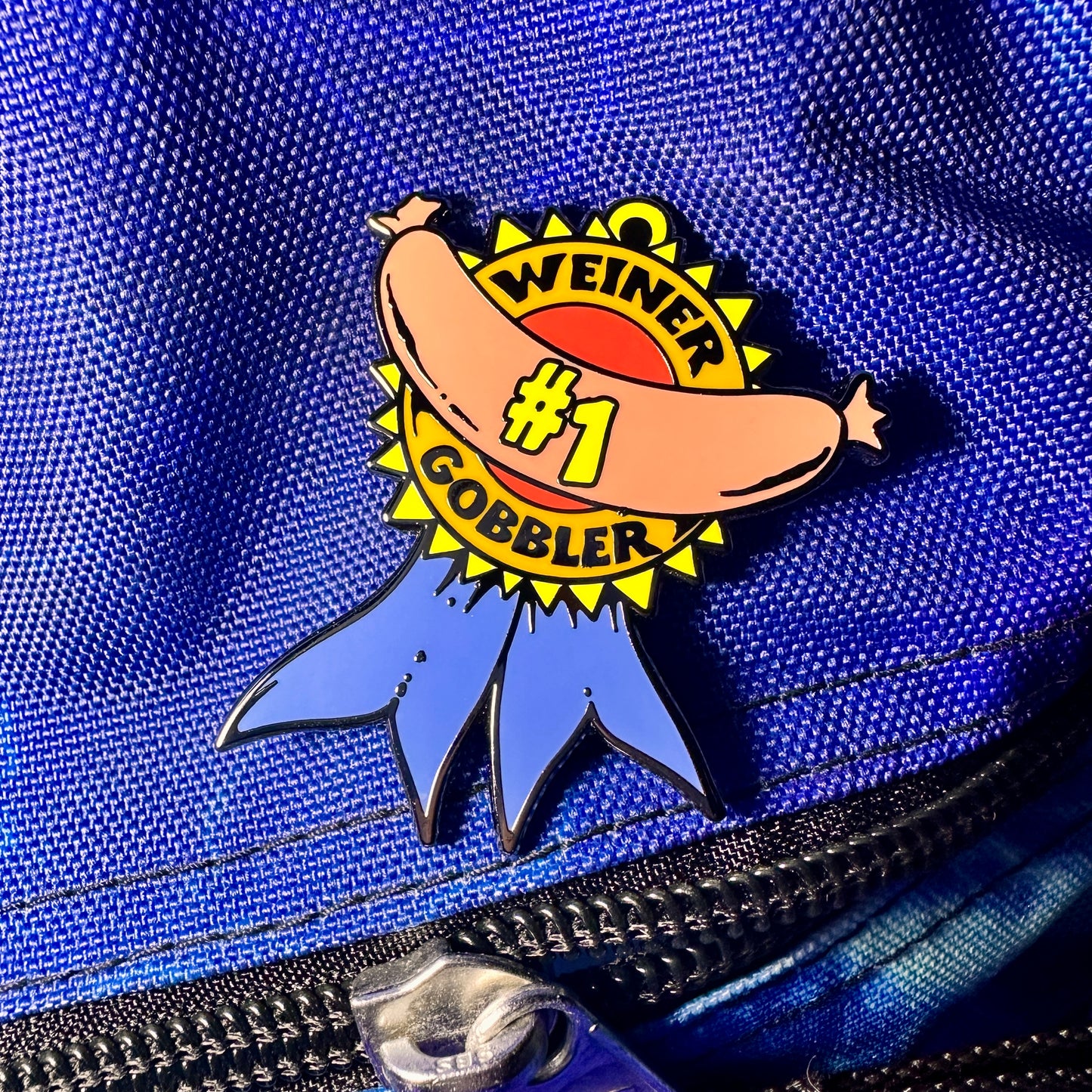 Weiner Gobbler Hard Enamel Pin: Funny fashion gift