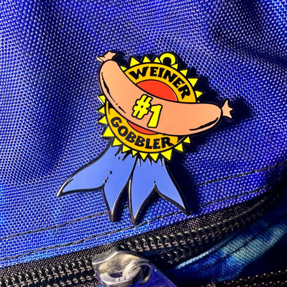 Weiner Gobbler Hard Enamel Pin: Funny fashion gift