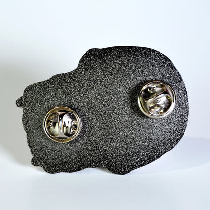 Green Melting Acid Skull Enamel Pin