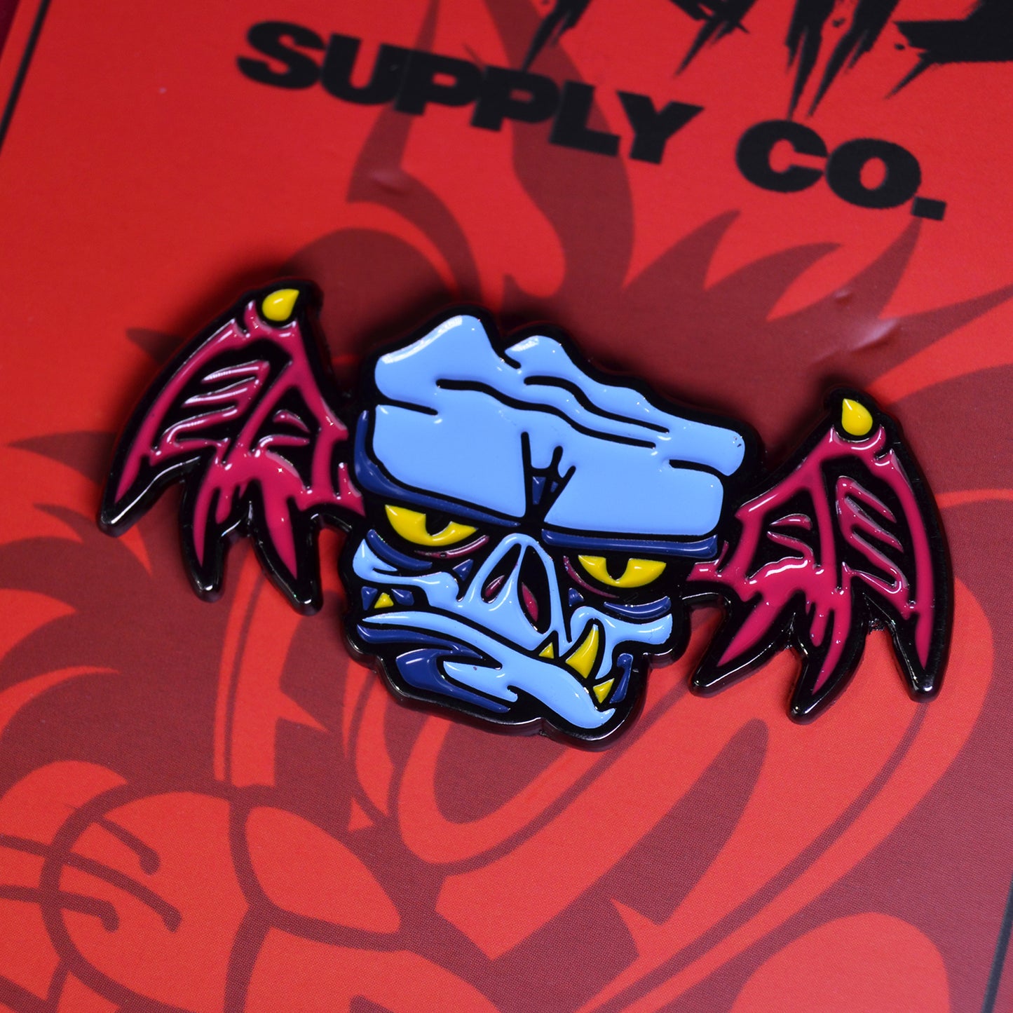 Little Goblin blue soft enamel lapel pin