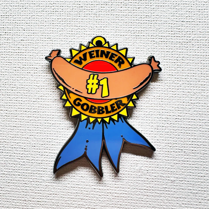 Weiner Gobbler Hard Enamel Pin: Funny fashion gift